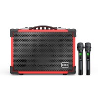 A6 100W Musical Instrument Speaker support 6.5mm Guitar Input Jack Bluetooth 5.0 Karaoke Speaker with UHF Wireless Microphone